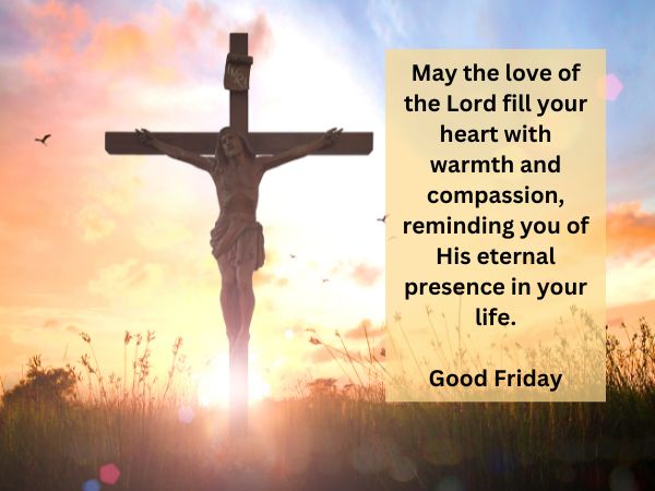 Good Friday Image with Cross and wishes