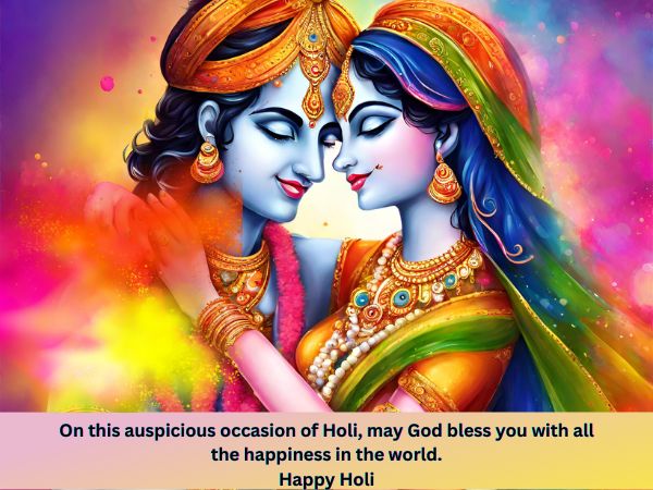 Radha Krishna Holi Image